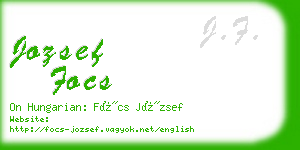 jozsef focs business card